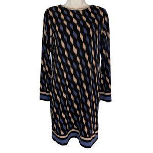 MICHAEL KORS BodyCon Geometric Long Sleeve Sheath Dress - Size S